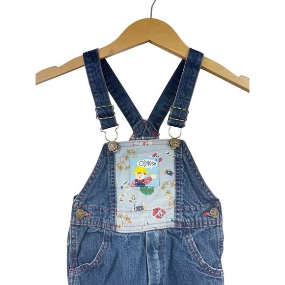 Vintage Oshkosh Farmer Farm Denim Overalls Kids Size 3T READ - Picture 3 of 10